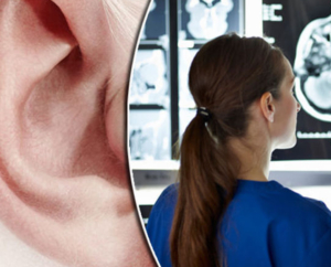 main-10 Female Practitioner with image of ear behind her